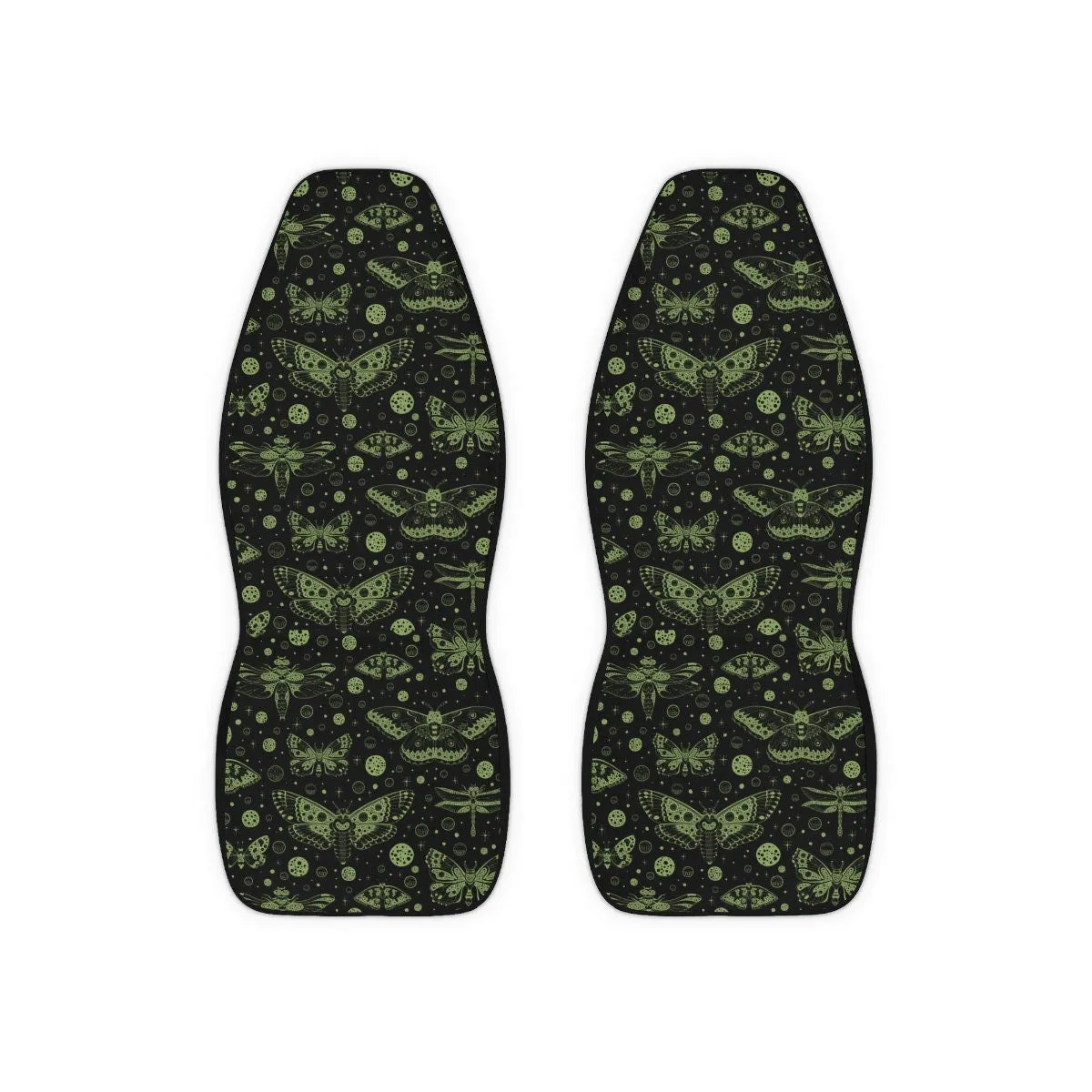 Car Seat Covers, Boho Sage Green Cute Car Accessories for Women, Hippie Car Decor, Universal Car Chair Cover, Luna Moth Vehicle Seat Cover