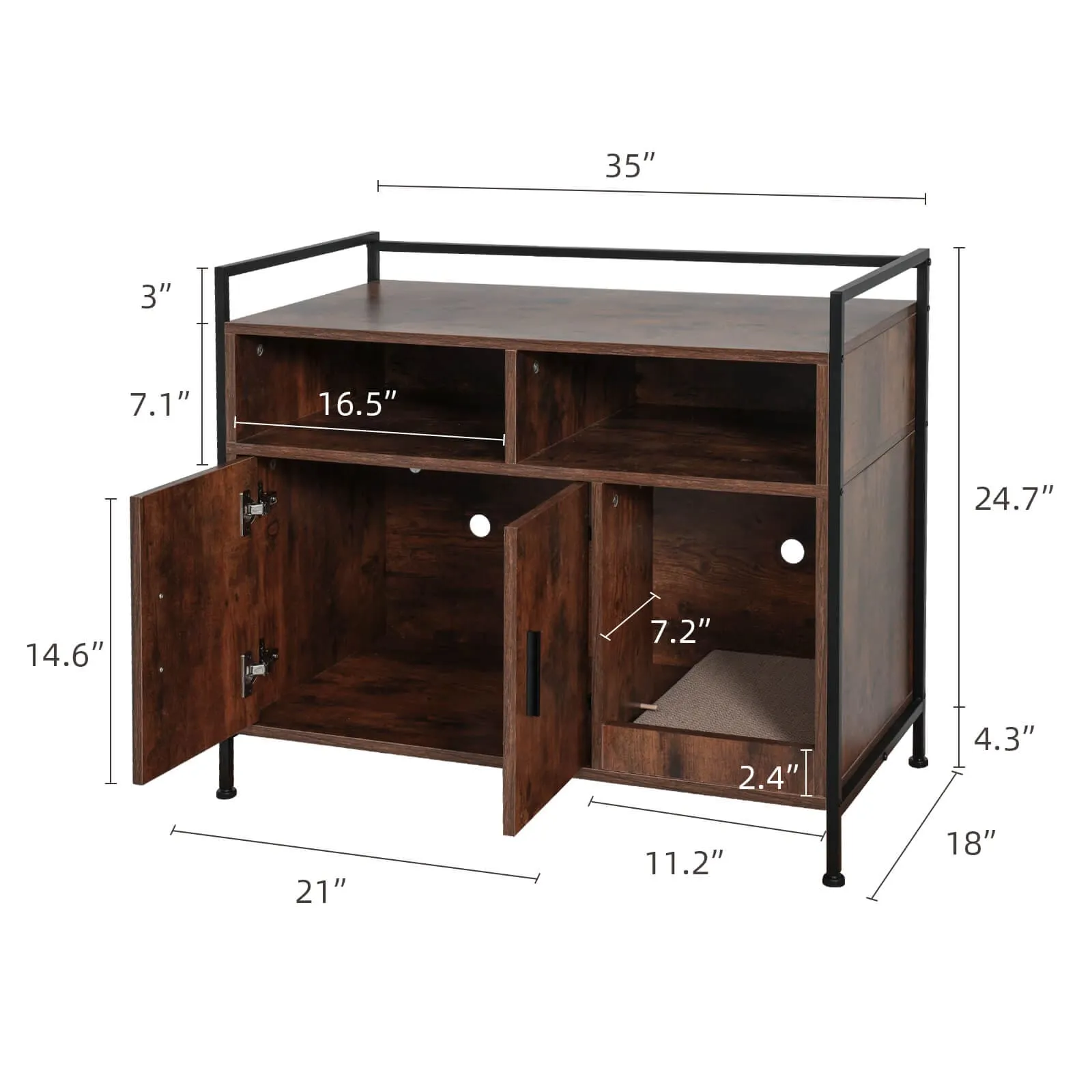Cat Litter Box Storage Cabinet HW1193