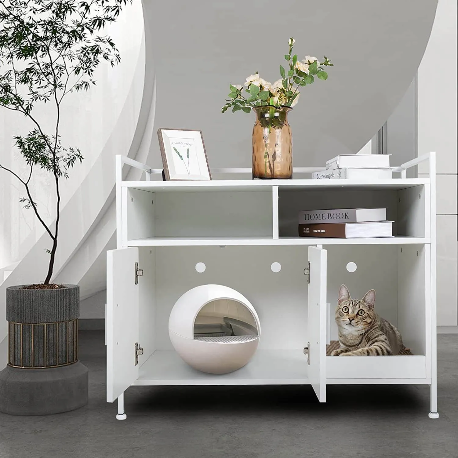 Cat Litter Box Storage Cabinet HW1193
