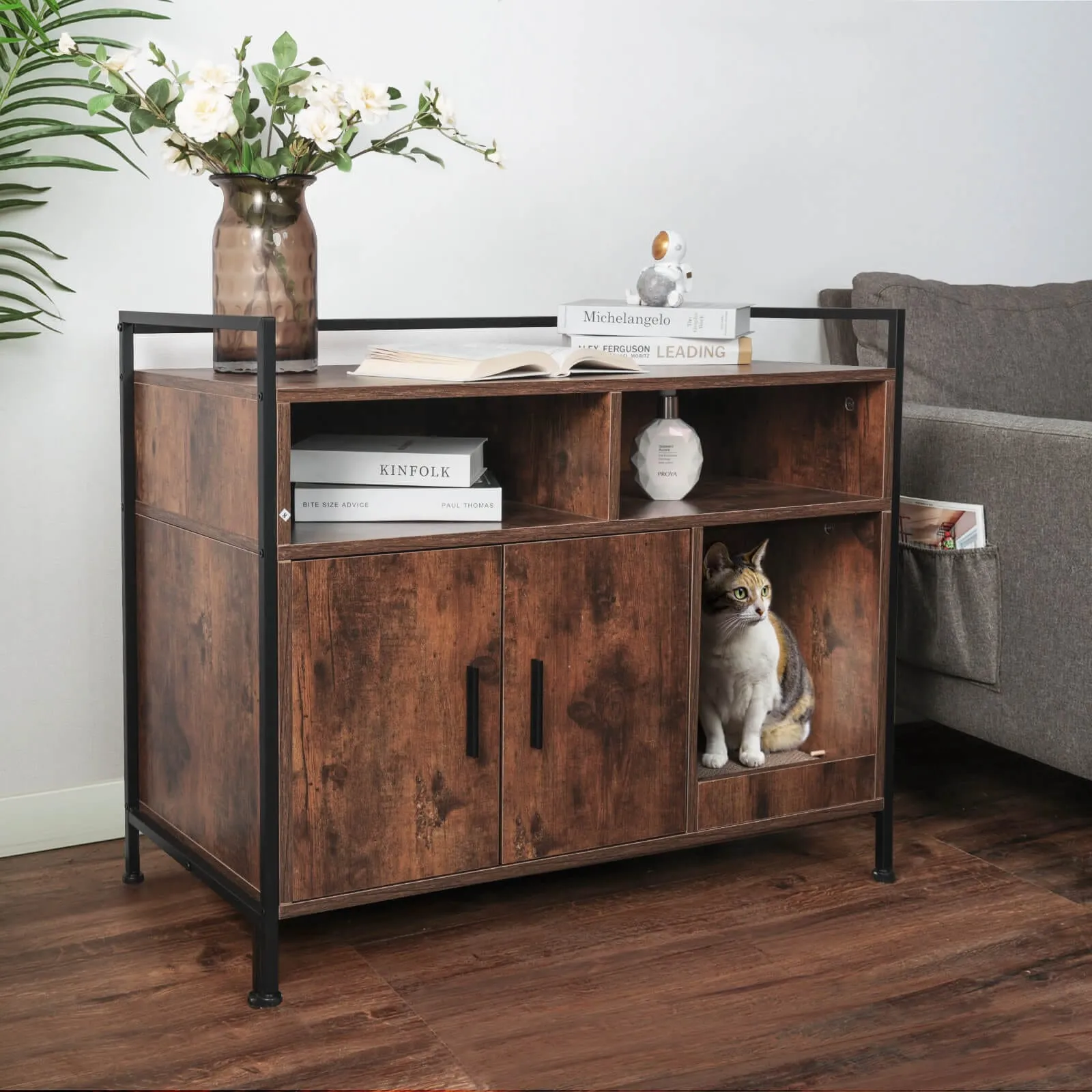 Cat Litter Box Storage Cabinet HW1193