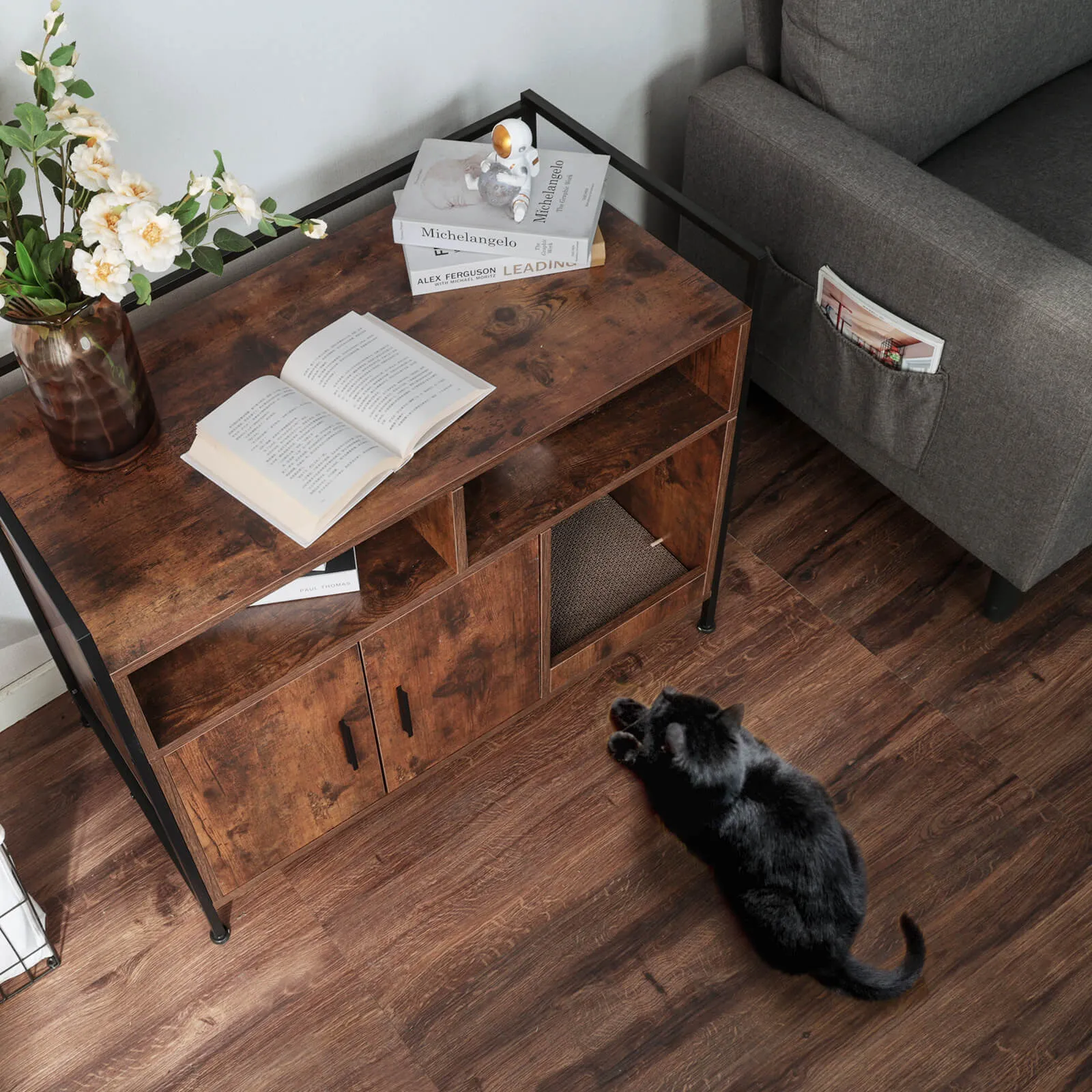 Cat Litter Box Storage Cabinet HW1193