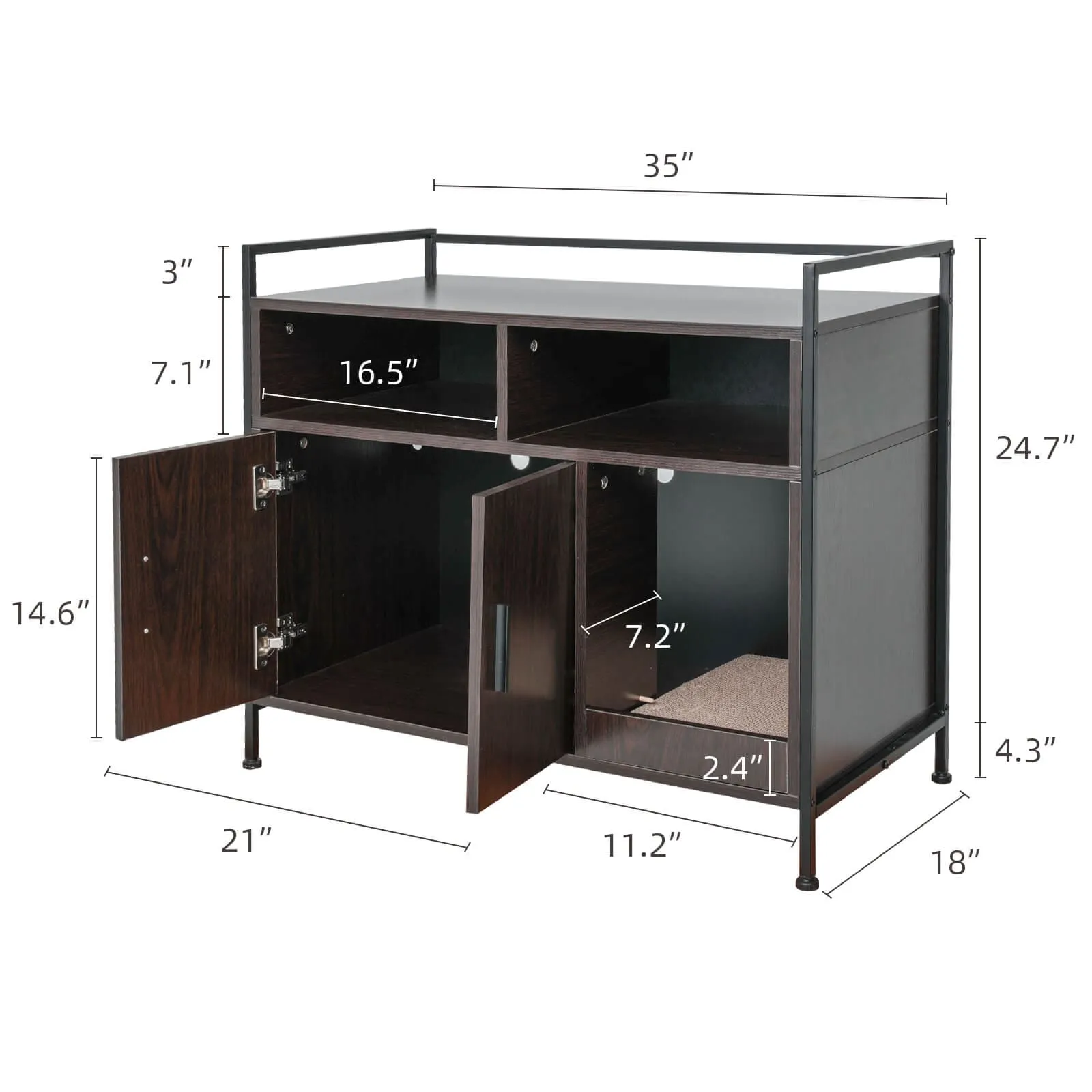 Cat Litter Box Storage Cabinet HW1193