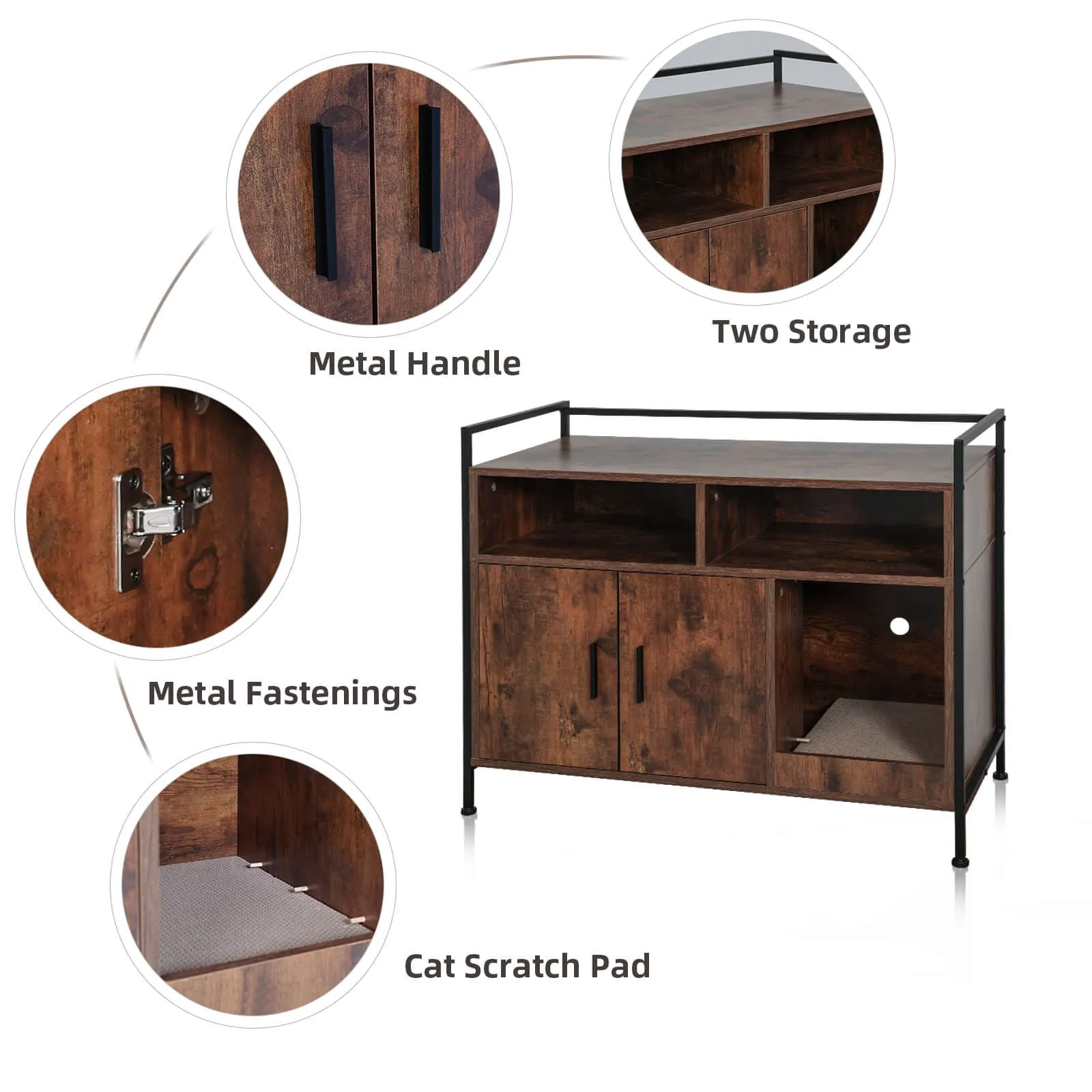 Cat Litter Box Storage Cabinet HW1193