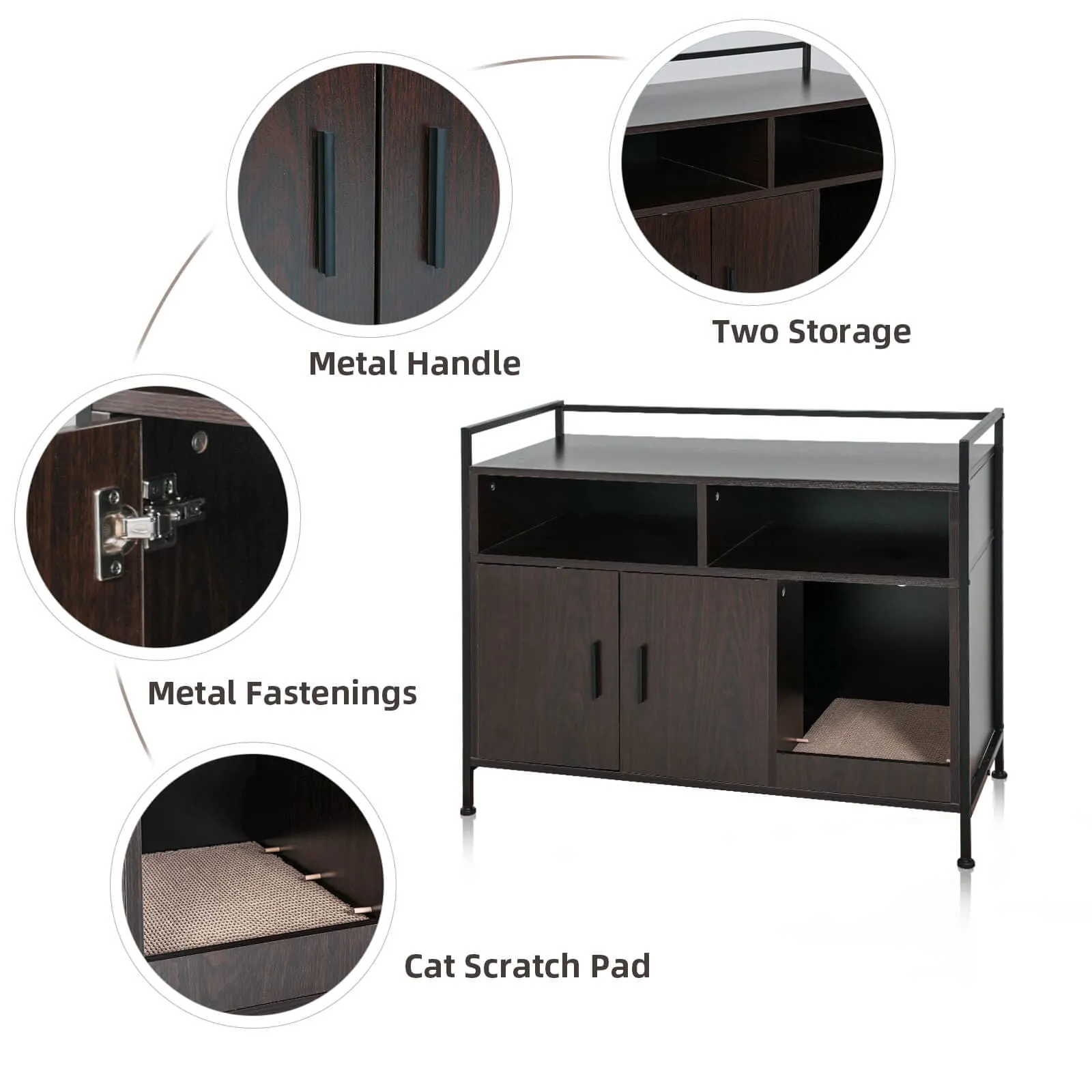 Cat Litter Box Storage Cabinet HW1193