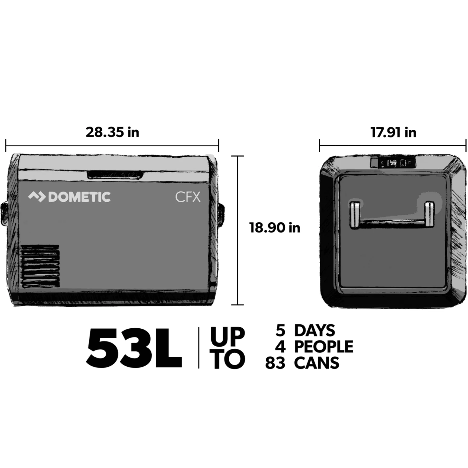 CFX3 55IM Cooler / Freezer w/ Rapid Freeze Plate