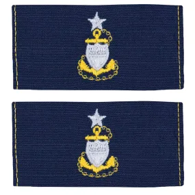 Coast Guard Embroidered Collar Device: E8 CPO: Senior - Ripstop fabric