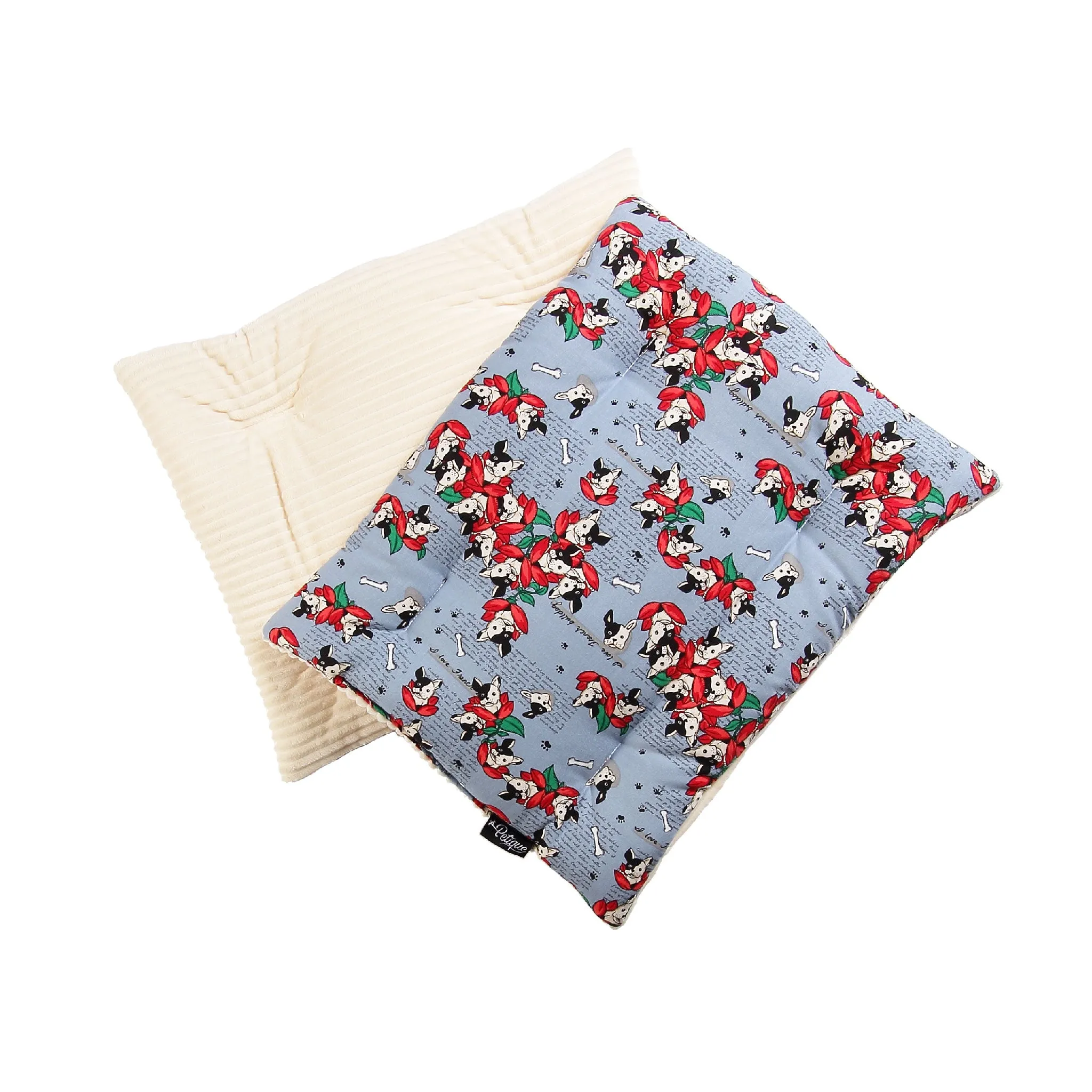 Comfy Mat Pet Bed: Breathable Cotton, Reversible & Cooling Side for Hot Days, Velvety Side for Cold Days, Angel Hair Fiber, Handmade Stitching, Perfect for Crates & Travel, for Small Animals