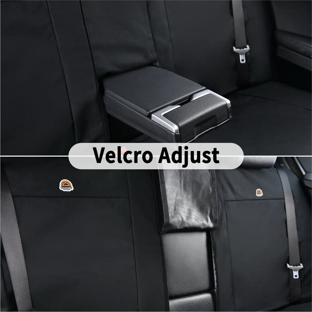 Coverado Back Bench Canvas Seat Covers for Cars Trucks SUV Auto Rear Seat Protectors for Kids & Dogs Universal Fit