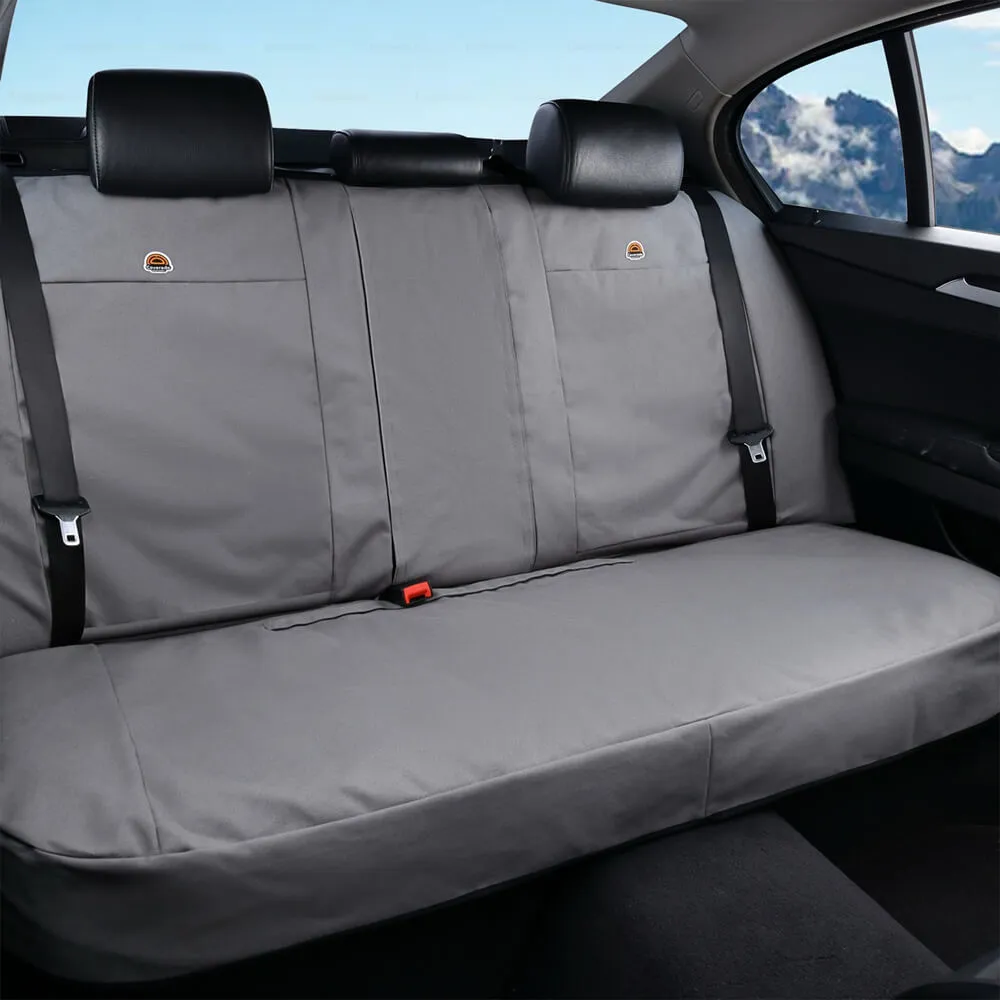 Coverado Canvas Front Rear Car Seat Covers Universal Fit Auto Seat Protectors for Kids & Dogs