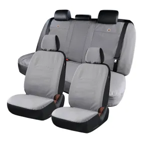 Coverado Canvas Front Rear Car Seat Covers Universal Fit Auto Seat Protectors for Kids & Dogs