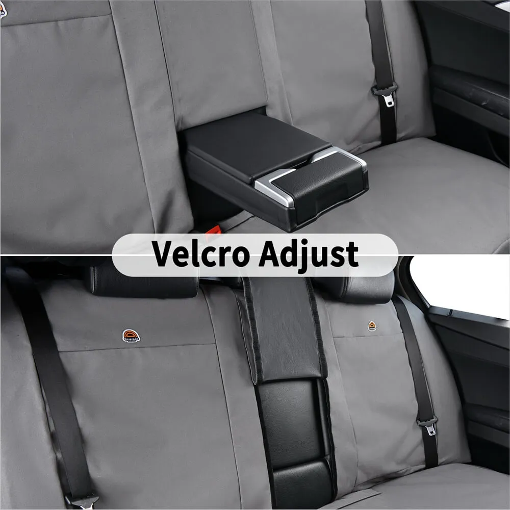 Coverado Canvas Front Rear Car Seat Covers Universal Fit Auto Seat Protectors for Kids & Dogs