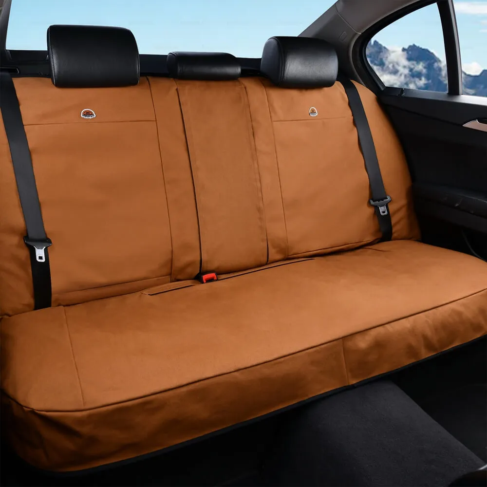 Coverado Canvas Front Rear Car Seat Covers Universal Fit Auto Seat Protectors for Kids & Dogs