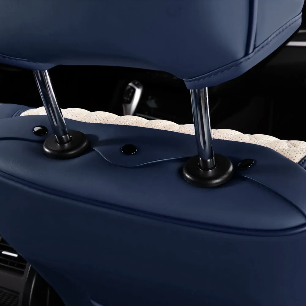Coverado Front Car Seat Covers Set High Quality Faux Leather Waterproof Universal Fit