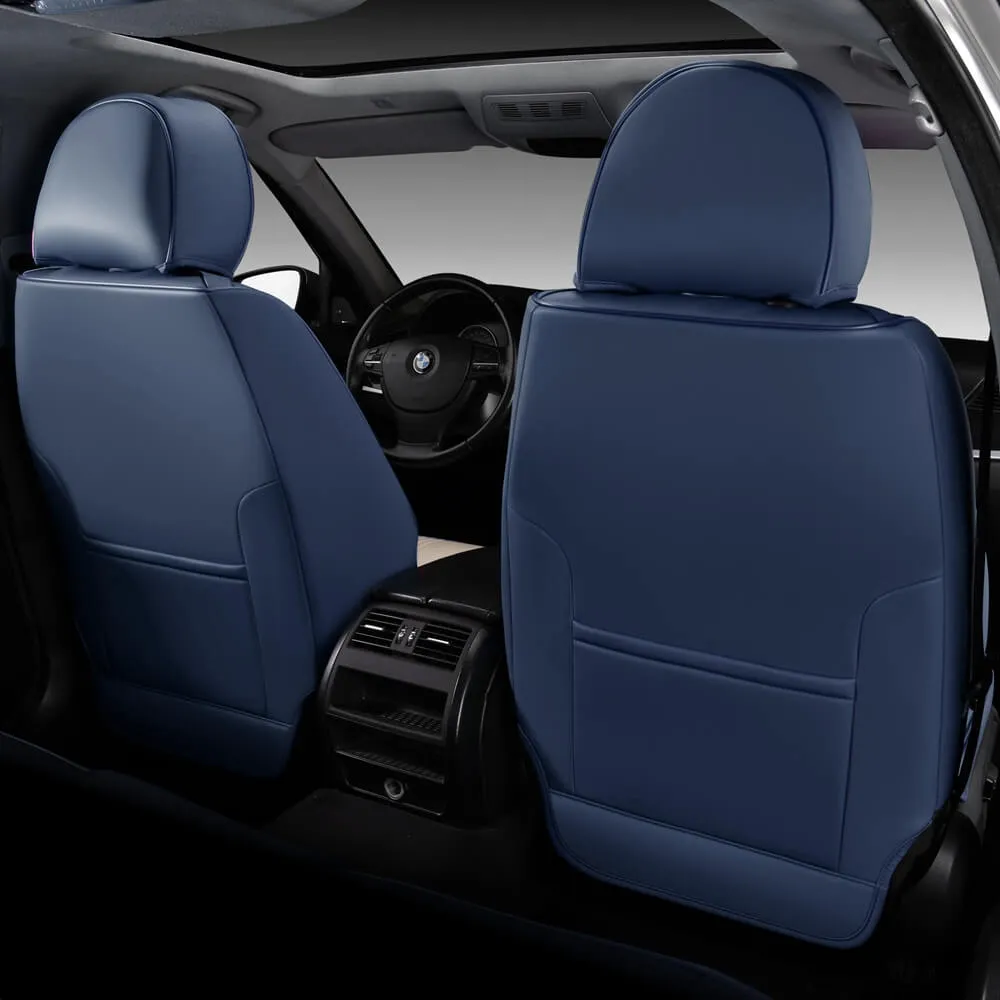 Coverado Front Car Seat Covers Set High Quality Faux Leather Waterproof Universal Fit