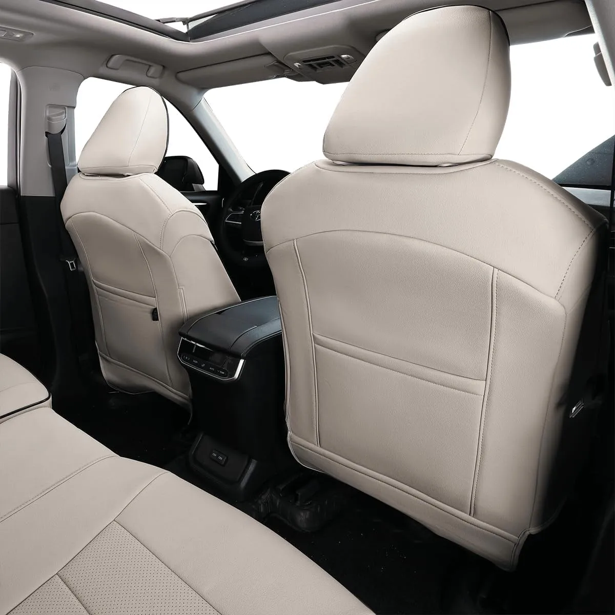 Custom Fit Traverse Car Seat Covers for Select Chevy Traverse L,LS,LTZ, 2Nd Row 50/50 Split 2015 2016 2017 - Leather New