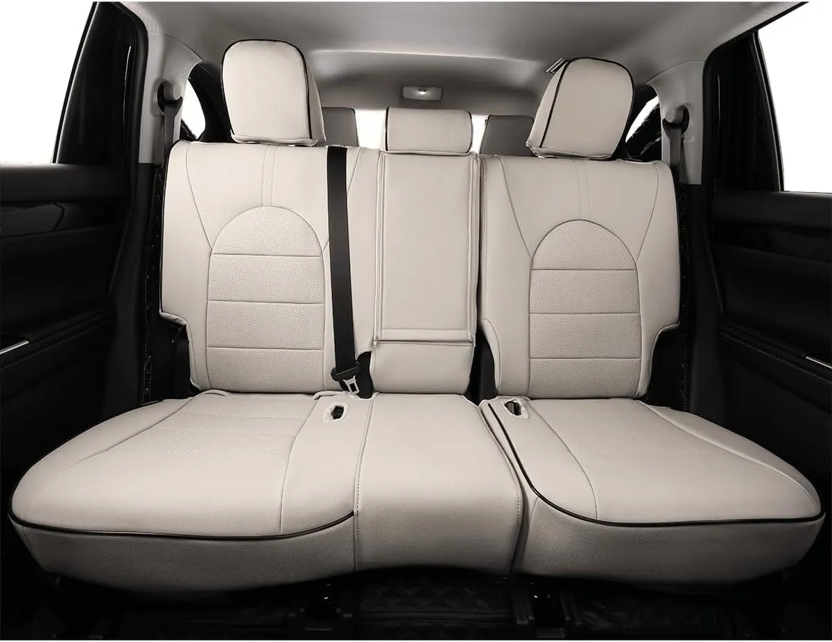 Custom Fit Traverse Car Seat Covers for Select Chevy Traverse L,LS,LTZ, 2Nd Row 50/50 Split 2015 2016 2017 - Leather New