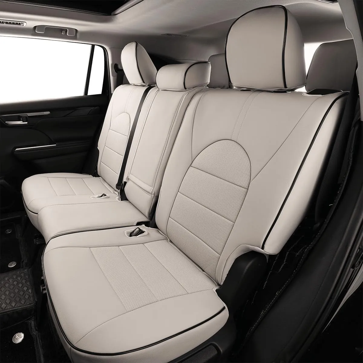 Custom Fit Traverse Car Seat Covers for Select Chevy Traverse L,LS,LTZ, 2Nd Row 50/50 Split 2015 2016 2017 - Leather New