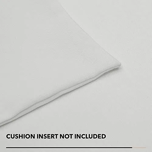 Deconovo 4 PCS Pillow Covers 18x18, No Insert - Faux Linen Sublimation Cushion Covers White Blank Pillow Covers, Throw Pillow Cases for Sofa, 18x18 Inch Natural White, Set of 4, Case Only