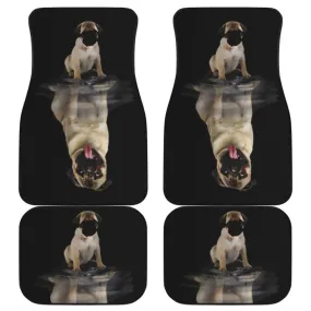 Dream Pug Car Floor Mats 4pcs| Dog Lovers Car Mat Set|Auto Floor Mats Front & Back