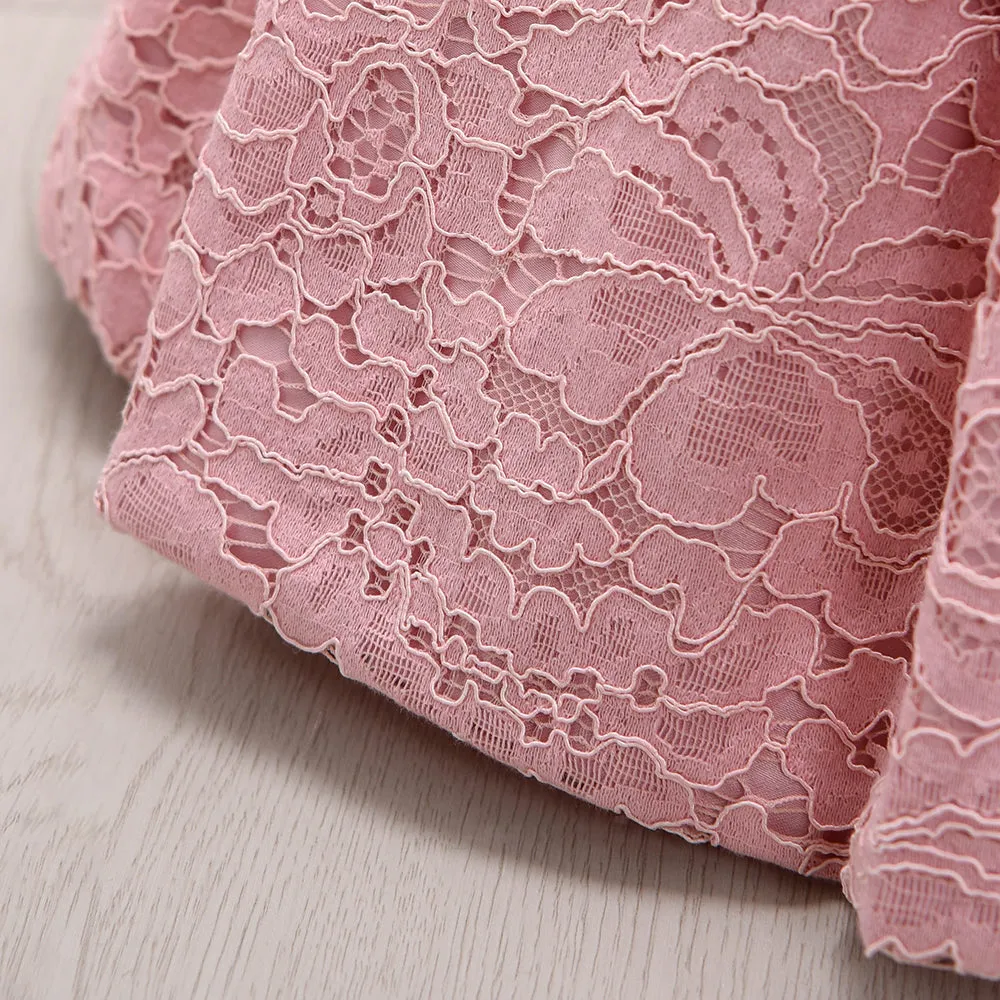 EA005 6 to 24 Month Elegant Soft Printing SleevelesAs Skirt Newborn Girl Baby Lace Princess Party Dress