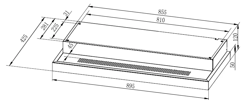 EF 90cm Conventional hood EFCH 9202T BK