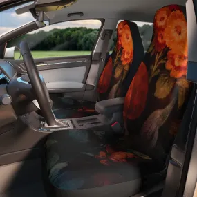 Floral Seat Covers for Cars, Boho Car Seat Cover, Hippie Car Accessories for Women, Bohemian Universal Vehicle Seat Protector, Dark Academia