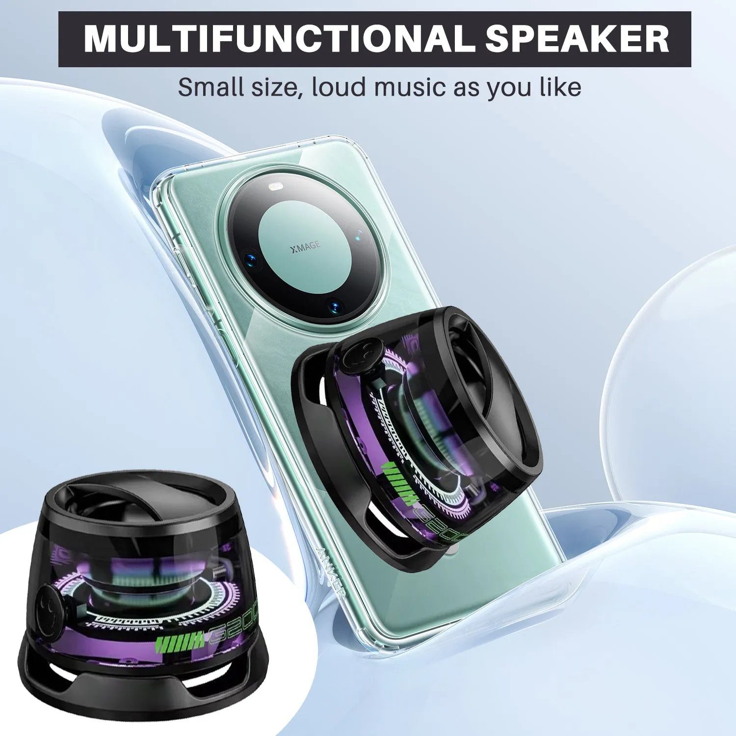 G200 RGB Bluetooth Speaker | BT5.3 | 7H Playtime | Magnetic Holder