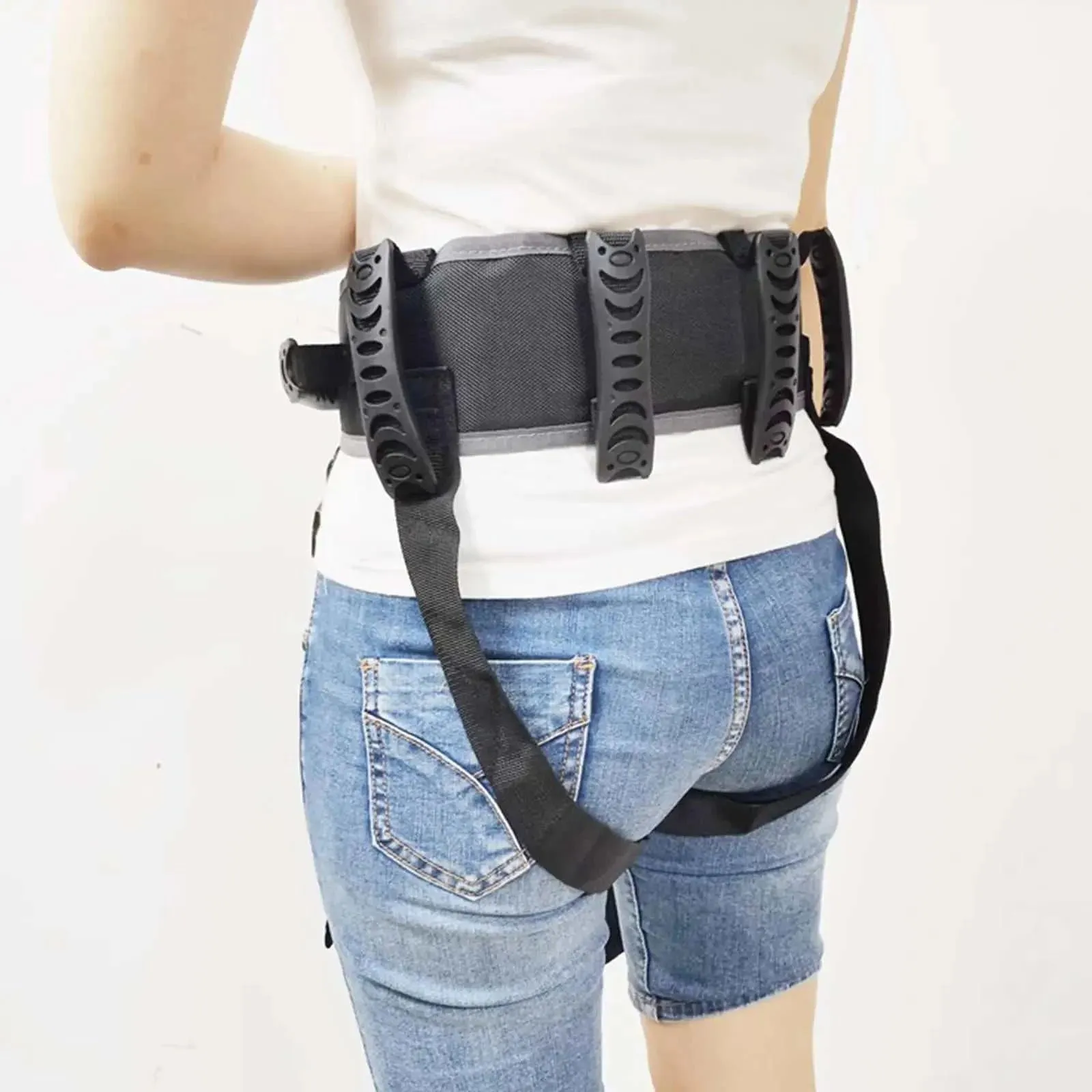 Gait Belt Transfer Belt W/ Handle Auxiliary  Standing Wheelchair Bed Lift Belt for Disabled Walk Gait Aid Move Equipment