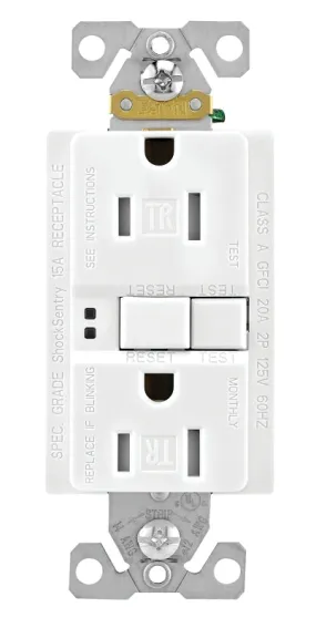 GFCI Receptacle, White