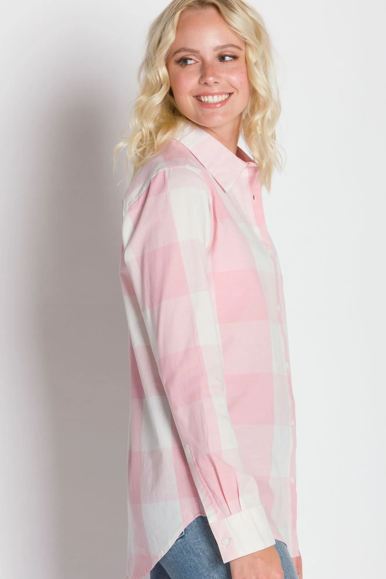 Julie | Women's Long Sleeve Plaid Button Up Shirt