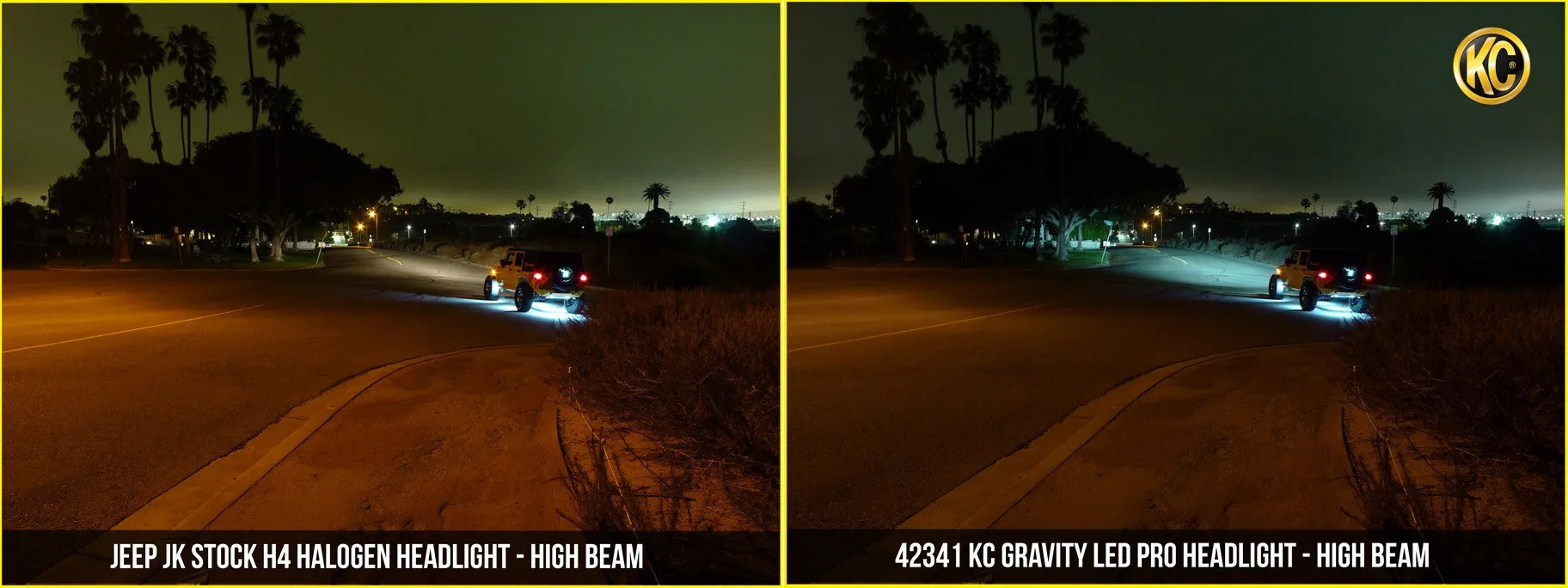 KC Hilites Gravity® LED Pro 7" Headlight DOT Pair Pack System - 2007-2018 Jeep JK