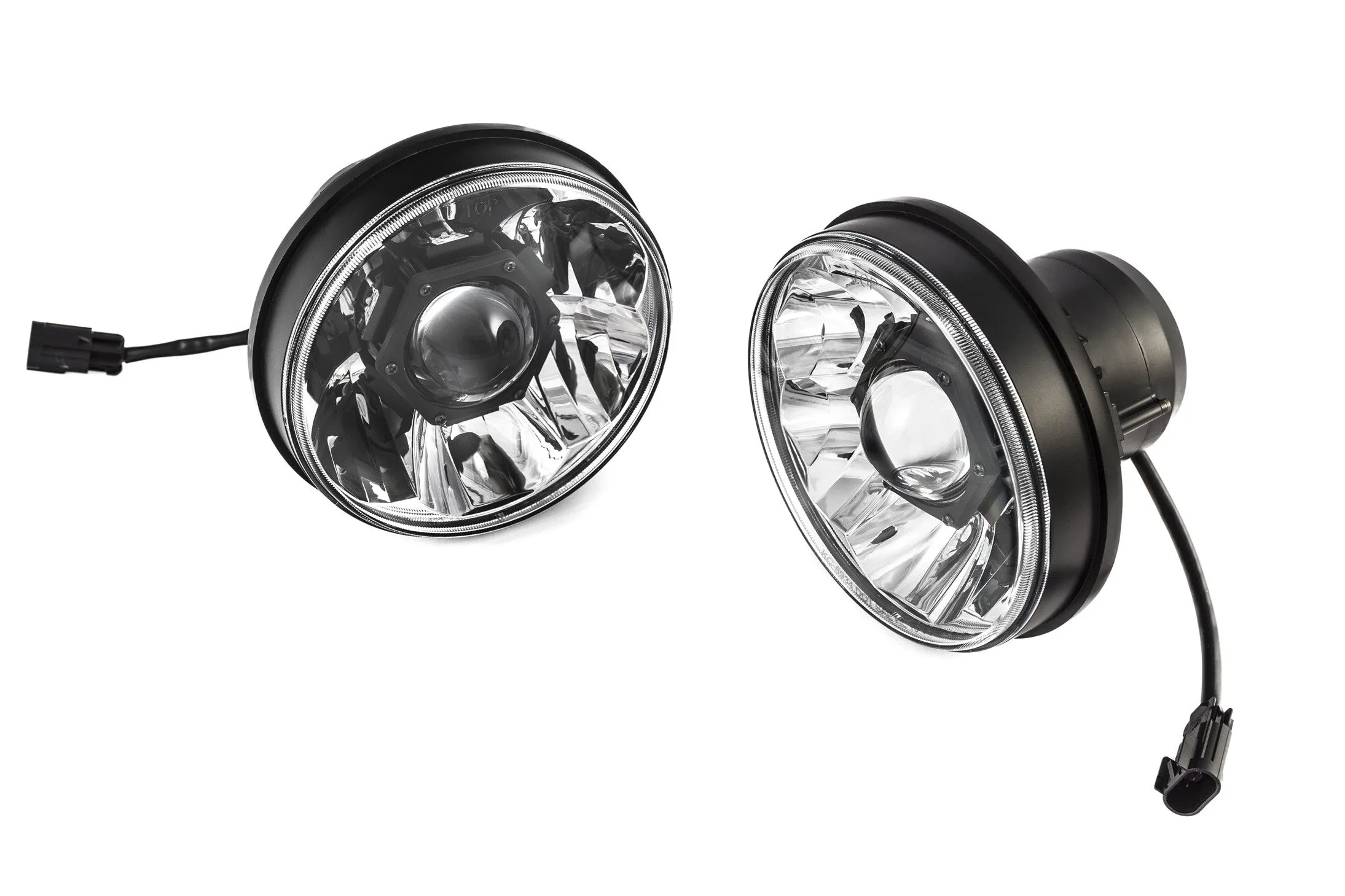 KC Hilites Gravity® LED Pro 7" Headlight DOT Pair Pack System - 2007-2018 Jeep JK