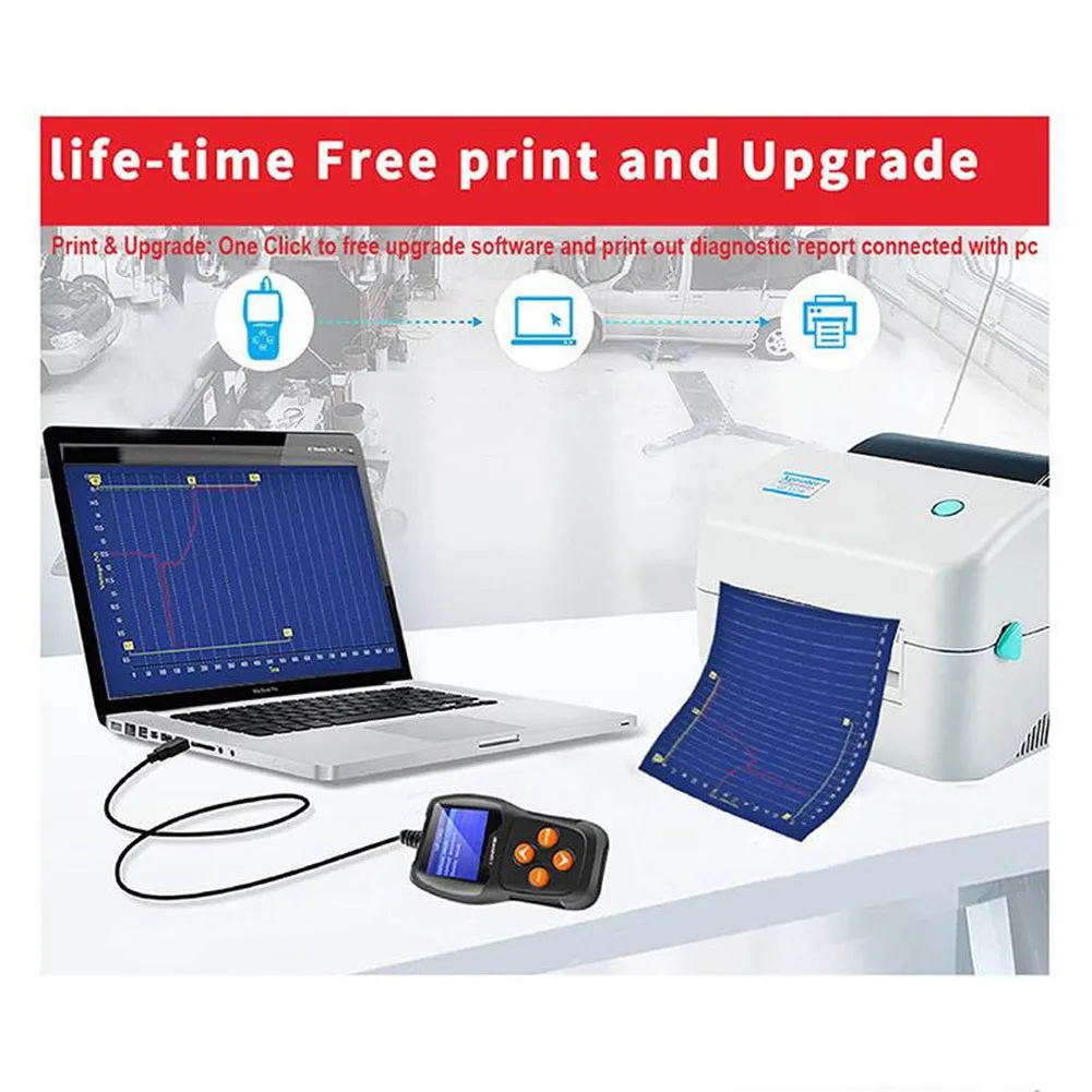 Kw600 Car Battery Tester 12v Battery Voltage Real-time Monitoring