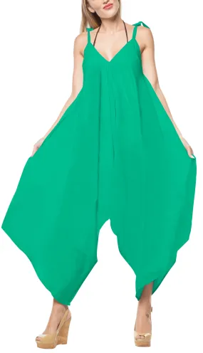 LA LEELA Beach Dress Solid Casual Swimwear Stretchy OSFM 14-16  Sea Green_3429