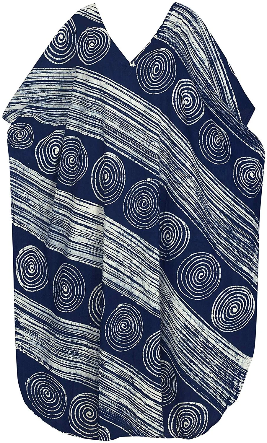 LA LEELA Women's Beachwear Swimsuit Cotton Batik Long Caftan Maxi Dress Bathrobe
