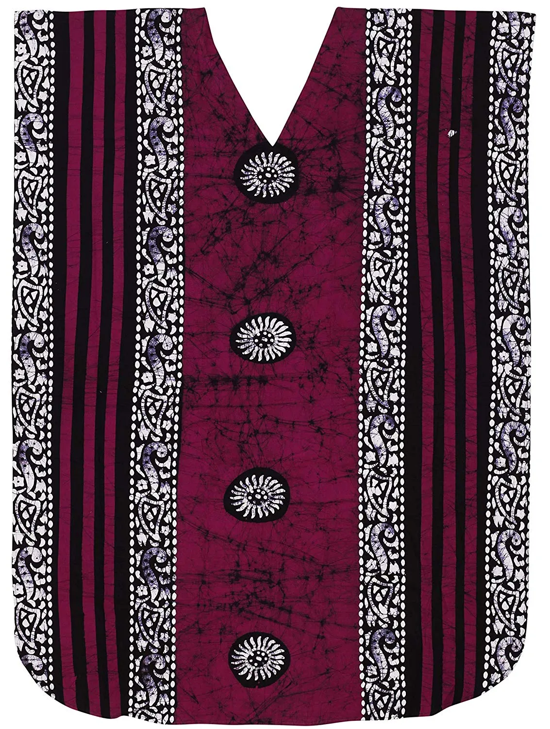 LA LEELA Women's Beachwear Swimsuit Cotton Batik Long Caftan Maxi Dress Bathrobe