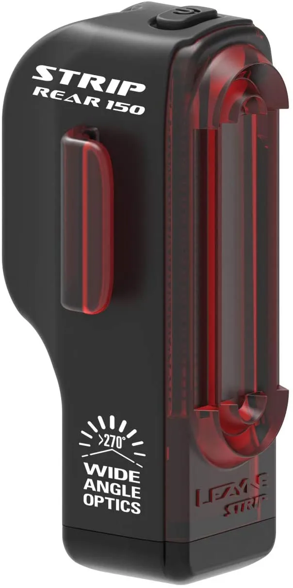 Lezyne Strip Drive 150 Lumens Rear Light, 5 LED Light, Wide Angle Optics Lens