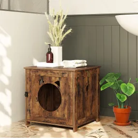 Litter Box Enclosure, Wooden Side End Table, Cat Litter Box Furniture, Concealed Cat Washroom, Indoor Pet House