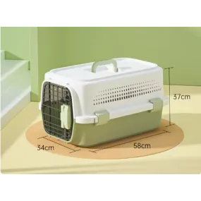 MaiShi Travel Pet Crate L - L58cm x B34cm x H37cm - Green