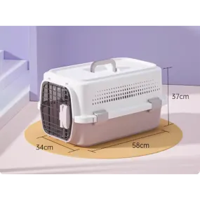 MaiShi Travel Pet Crate L - L58cm x B34cm x H37cm - Purple
