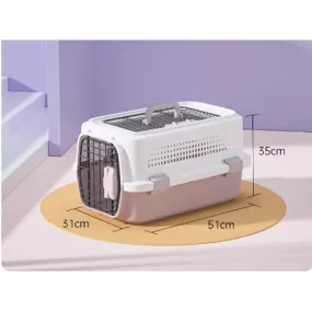MaiShi Travel Pet Crate Open-top M - L51cm x B31cm x H35cm - Purple