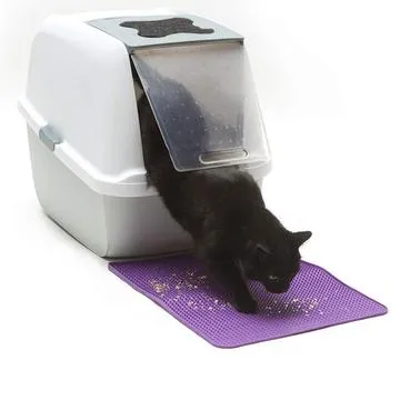 Messy Cats - Silicone Litter Mat with Graduated Spikes, 18" x 14"