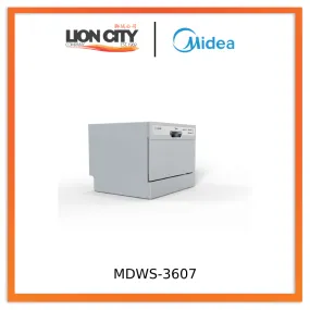 Midea MDWS-3607 Compact Mini Dishwasher with Self Cleaning Filter System 6L