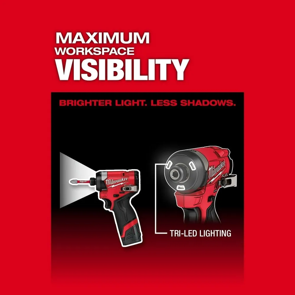 Milwaukee 3453-22 M12 FUEL 1/4" Hex Impact Driver Kit