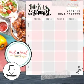 Monthly Meal Plan Worksheet