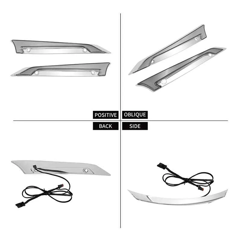 Motorcycle Windshields with LED Trim Lights for Harley Davidson Road Glide