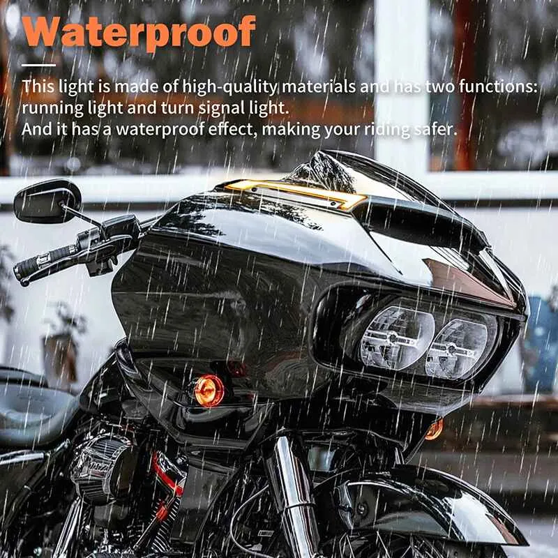 Motorcycle Windshields with LED Trim Lights for Harley Davidson Road Glide