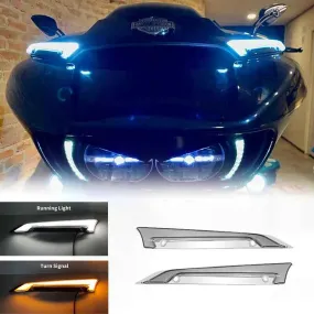 Motorcycle Windshields with LED Trim Lights for Harley Davidson Road Glide