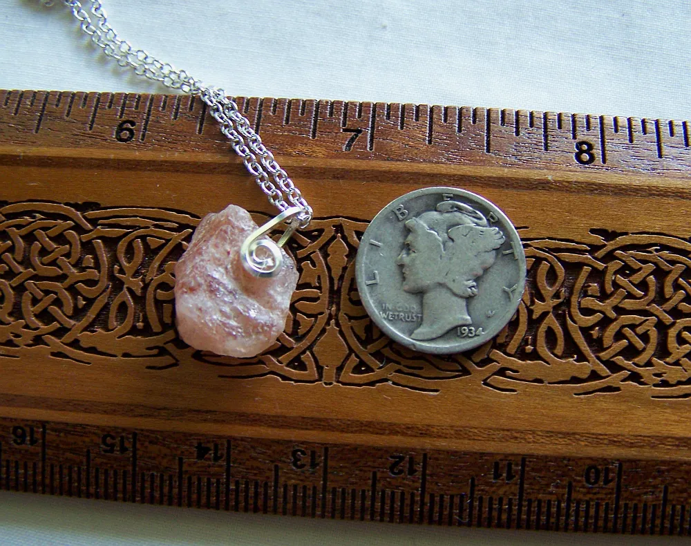 Natural Oregon Sunstone Crystal Pendant