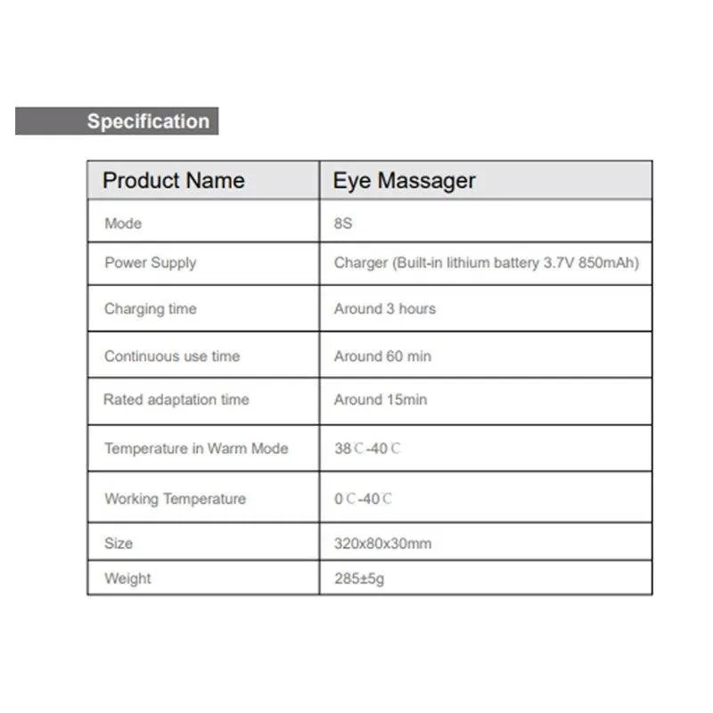 New Foldable Eye Massager Air Bluetooth Music Tool Health & Personal Care